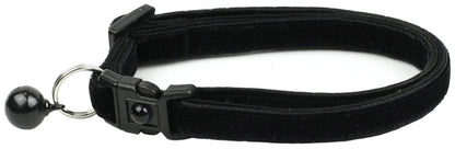 Soft Black Velvet Cat Collar