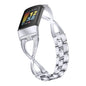 For Fitbit charge 6 5 strap Stainless Steel band X-Shape Metal diamond smart watch band for fitbit charge 5 6 bracelet correa