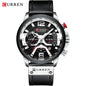 CURREN Casual Sport Watches for Men Top Brand Luxury Military Leather Wrist Watch Man Clock Fashion Chronograph Wristwatch
