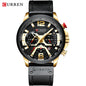 CURREN Casual Sport Watches for Men Top Brand Luxury Military Leather Wrist Watch Man Clock Fashion Chronograph Wristwatch