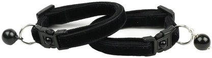 Soft Black Velvet Cat Collar