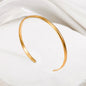 Cross-Border Fashion Personalized Electroplated Non-Fading Women's Bracelet with a Light Luxury and High-End Feel, Open Ring-Shaped Simple Bracelet