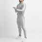 2024 cross-border Europe, America, autumn and winter new casual men's sports suit color matching men's clothing