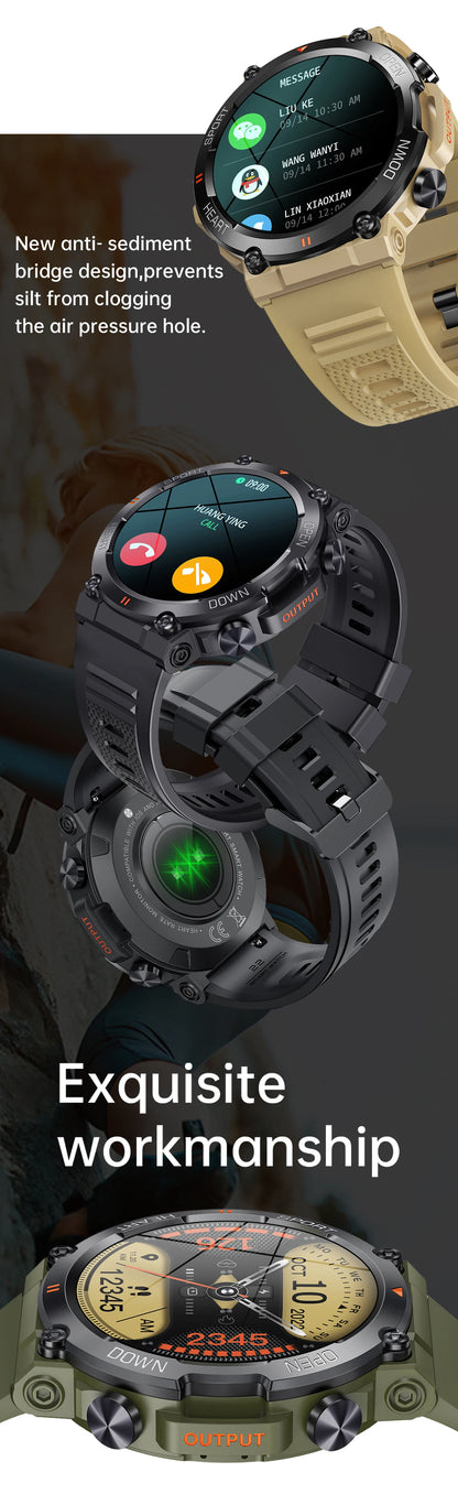 SENBONO Men's Smart Watch  Big Screen Bluetooth Call 400mAh Military Outdoor Sports Fitness Tracker Smartwatch Men Women K56