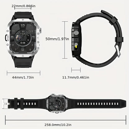 LAXASFIT 2026 New LED Men's Smart Watch Bluetooth Voice Control Multi-Sport Modes Health Monitoring Outdoor Sports Smartwatch