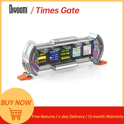 Divoom Times Gate Pixel Art Setup Clock With Smart App Control RGB LED Display Home Desktop Decor Birthday Gift Pixel 컴퓨터 스피커