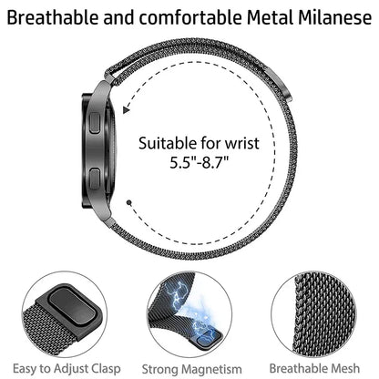 20mm/22mm Milanese band For Amazfit GTS/2/2e/3/4/GTS2 Mini/GTR 47mm/GTR2/3/4/Pro stratos Metal Bracelet Amazfit bip 3 pro strap