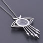 1Pc Gothic Moon Cross Round Memory Relicario Pendant Necklaces Jewelry Animal Glass Floating Cremation Ashes Locket Men Collares
