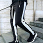   2024 New Sports Casual Pants Low Feet Zip Pocket Cotton Summer Pants Casual Men's Sports Pants Running Pants Splice Stripe Gym