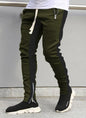 Men's casual and fashionable long pants, tight fitting gym sports pants, street wear, runners' small foot sports pants