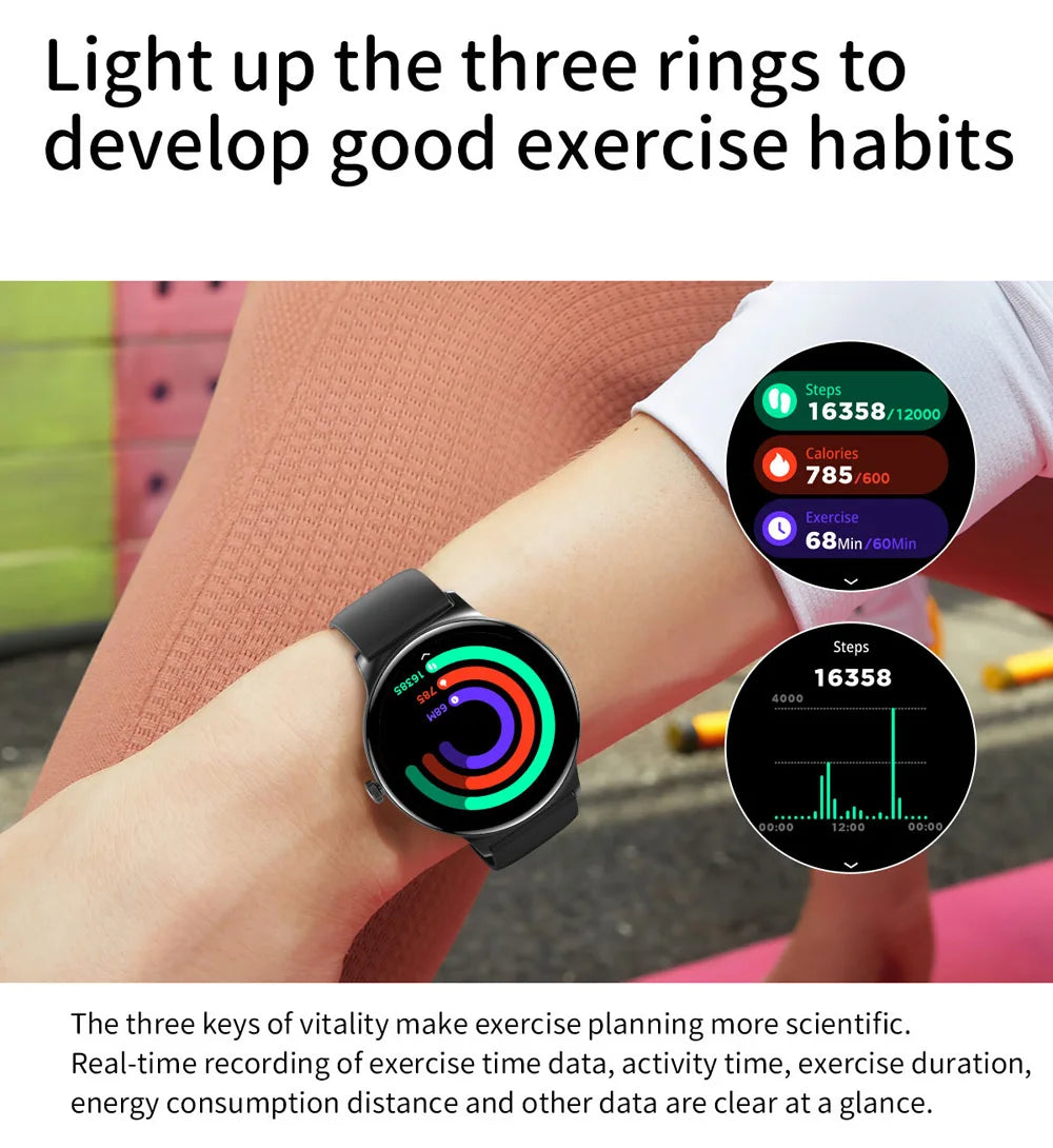 COLMI V89 Women's Smartwatch 1.43” AMOLED Display Bluetooth Phone Calls Health Tracker Waterproof Bluetooth Smart Watch