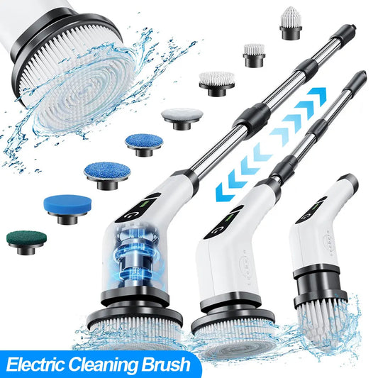 Electric Multipurpose Cleaning Brush, Power Cleaner for Kitchen Bathroom Toilet Tile Floor Shower Household Deep Cleaning Tool