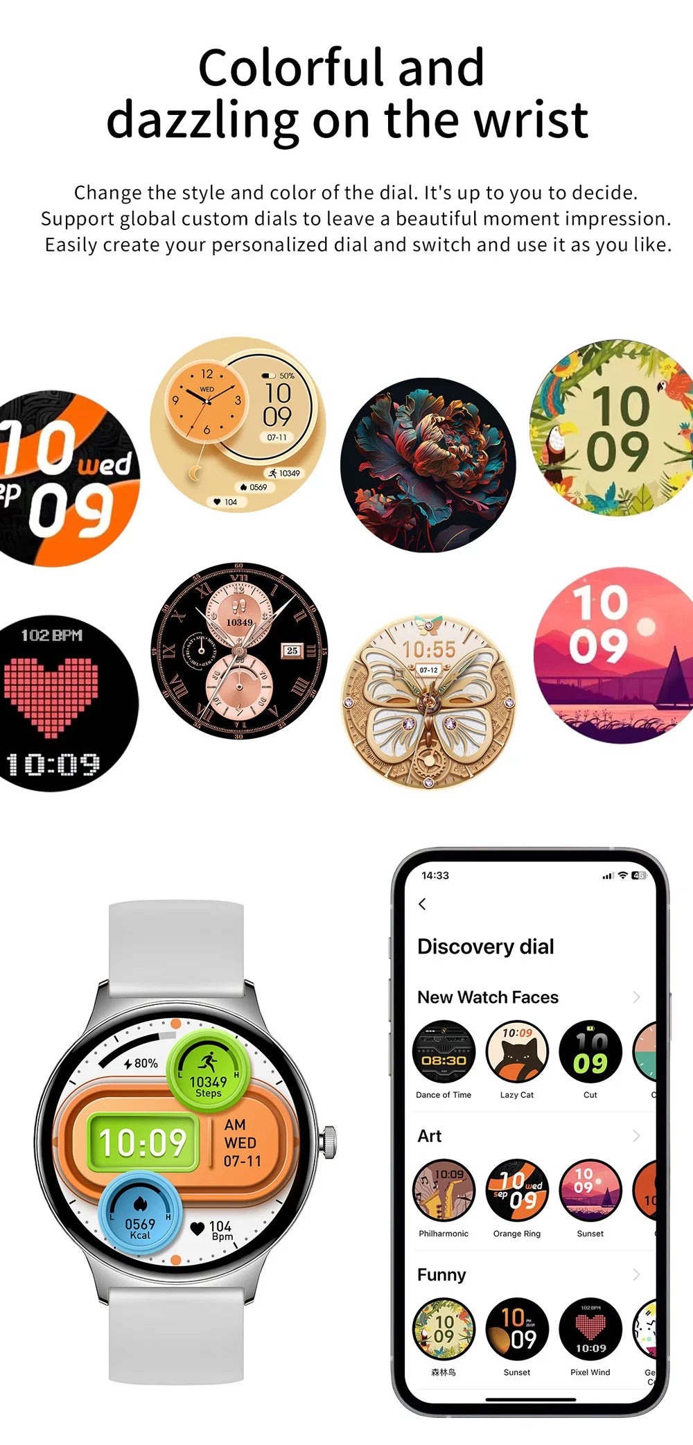 COLMI V89 Women's Smartwatch 1.43” AMOLED Display Bluetooth Phone Calls Health Tracker Waterproof Bluetooth Smart Watch