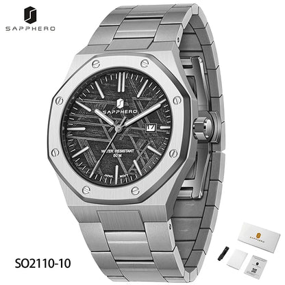 SAPPHERO Fashion Men's Watches Stainless Steel Watches Men's Business Watches Date Display Waterproof Men's Watches For Men