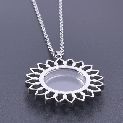 1Pc Gothic Moon Cross Round Memory Relicario Pendant Necklaces Jewelry Animal Glass Floating Cremation Ashes Locket Men Collares
