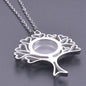 1Pc Gothic Moon Cross Round Memory Relicario Pendant Necklaces Jewelry Animal Glass Floating Cremation Ashes Locket Men Collares