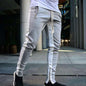 Men's casual and fashionable long pants, tight fitting gym sports pants, street wear, runners' small foot sports pants
