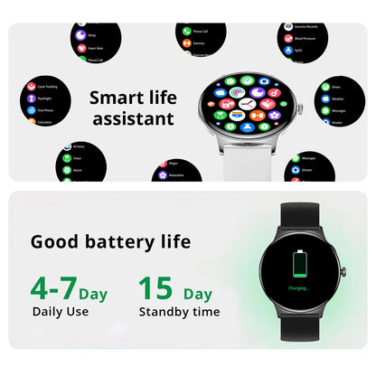COLMI V89 Women's Smartwatch 1.43” AMOLED Display Bluetooth Phone Calls Health Tracker Waterproof Bluetooth Smart Watch