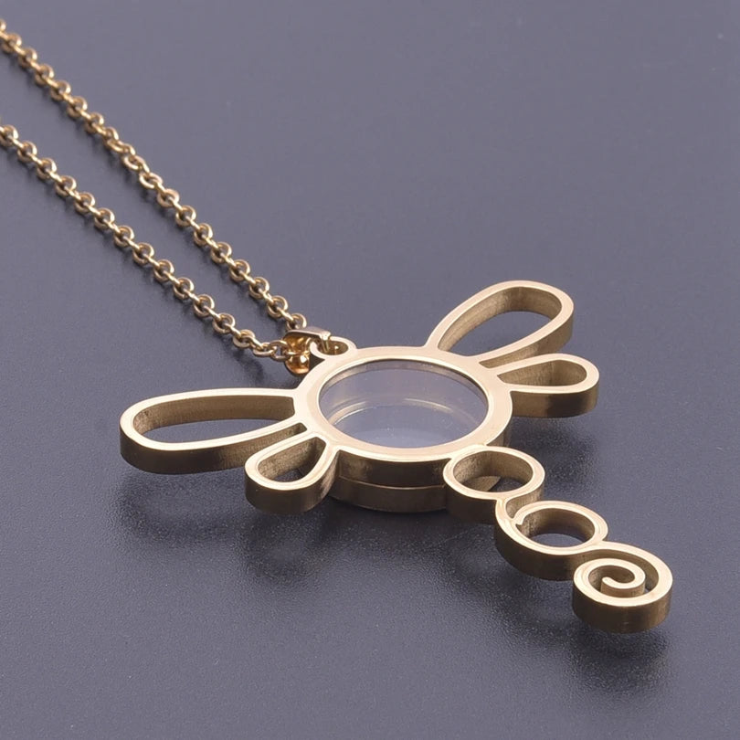 1Pc Gothic Moon Cross Round Memory Relicario Pendant Necklaces Jewelry Animal Glass Floating Cremation Ashes Locket Men Collares