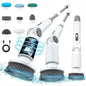 HOMEFISH NEW 8-in-1 Electric Spin Scrubber Wireless Cleaning Brush  Waterproof Bathroom Scrubber Adjustable Extension Handle