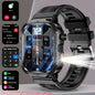 LAXASFIT 2026 New LED Men's Smart Watch Bluetooth Voice Control Multi-Sport Modes Health Monitoring Outdoor Sports Smartwatch