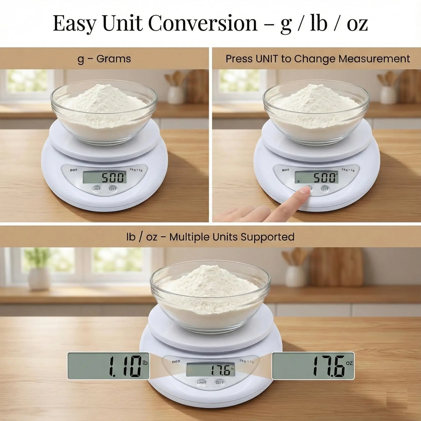 5kg/1g Electronic Scales Portable Digital LED Display Food Balance Measuring Weight Scale Kitchen Baking Scale Kitchen Tools