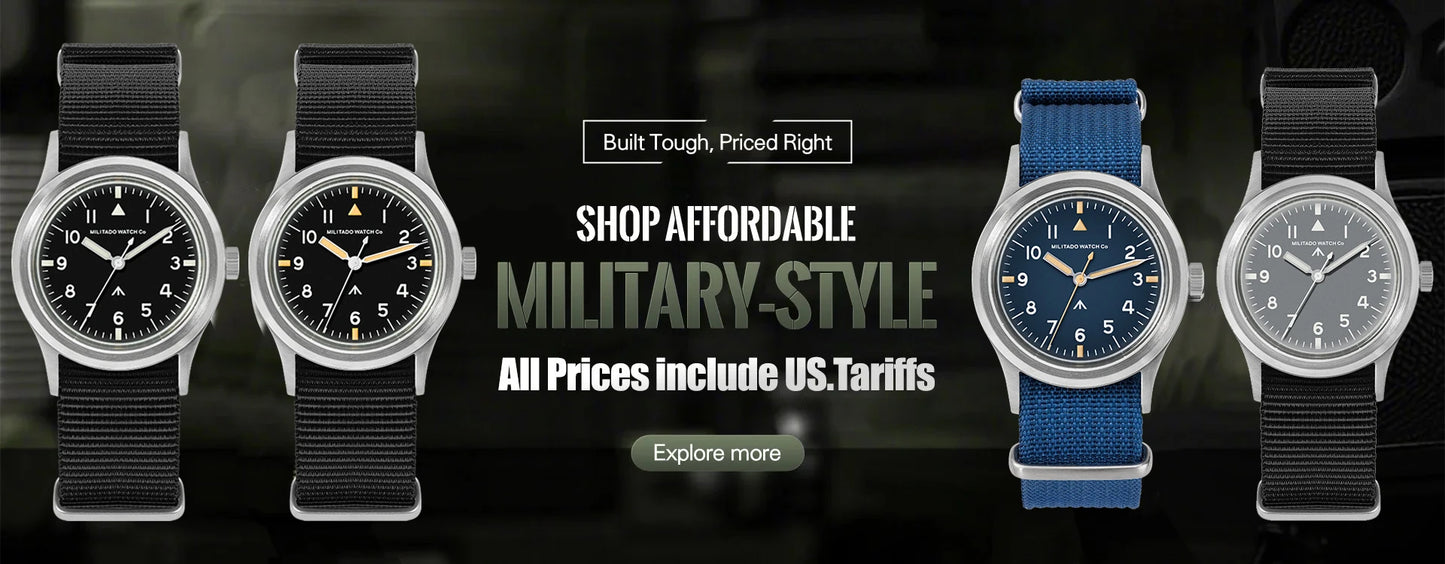 Militado ML22 Limited Edition Quartz Watch Miyota 2035 Movement K1 Glass Vintage Watch BGW9 C3 Luminous 10Bar Men's Watch